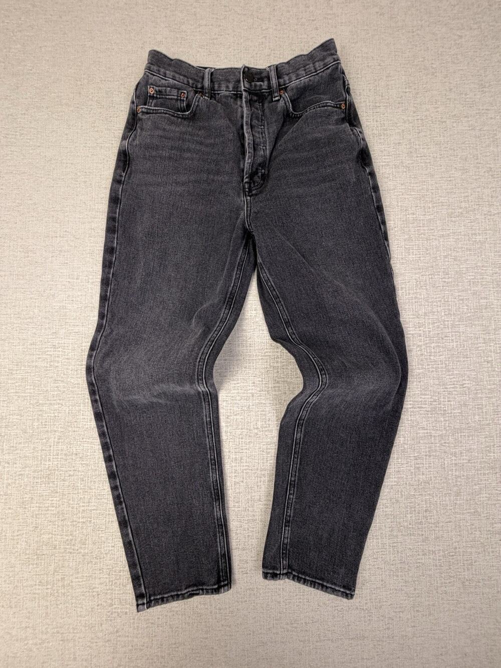 PacSun Women’s 27 Black Ultra High Rise Mom Jeans Button Fly 100% Cotton